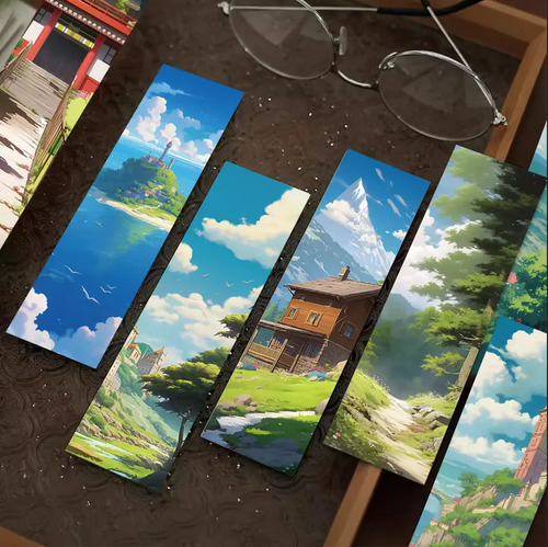 Set 30 Marcador De Página Paisaje Arte Hayao Miyazaki Ghibli 7