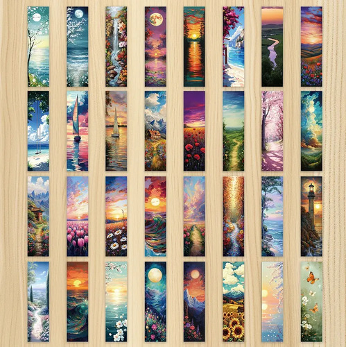 Set 32 Marcador De Página Pinturas De Óleo Y Paisajes 2