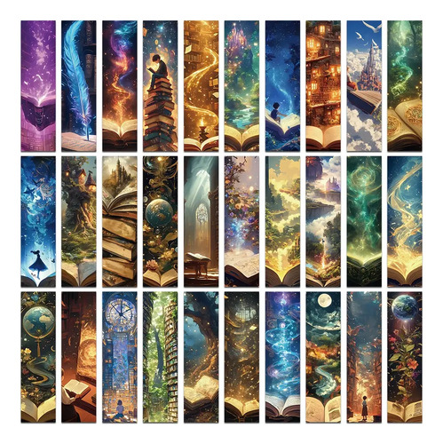 Set 30 Marcador De Página Lectura Magia Fantasia Misterio 1