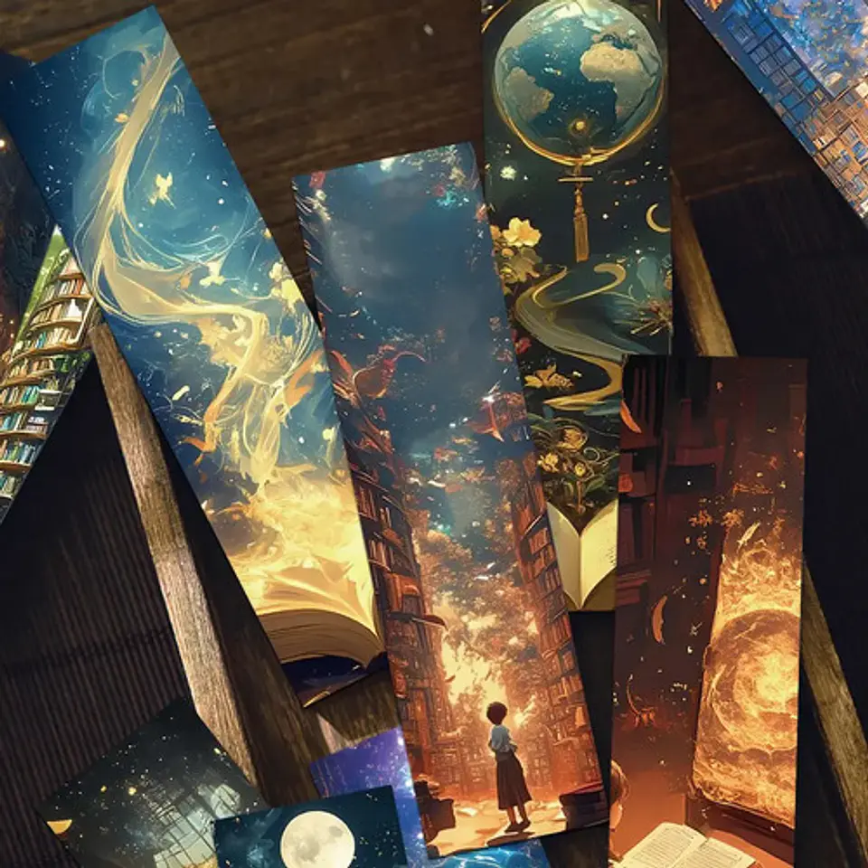 Set 30 Marcador De Página Lectura Magia Fantasia Misterio 5