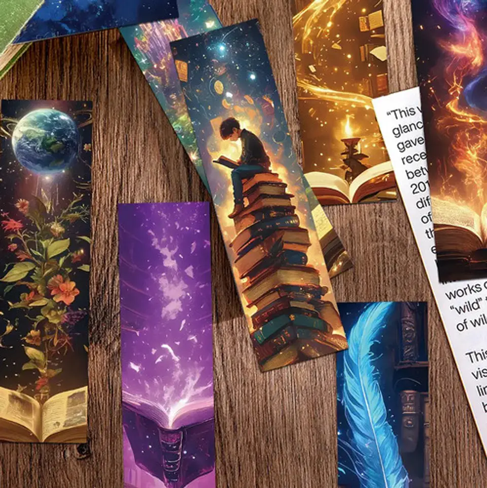 Set 30 Marcador De Página Lectura Magia Fantasia Misterio 6