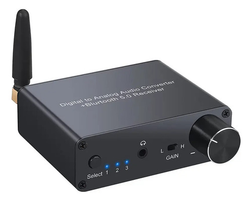 Conversor De Audio Dac Hifi + Bluetooth Rx Rca 3.5mm Amp 3.5 1