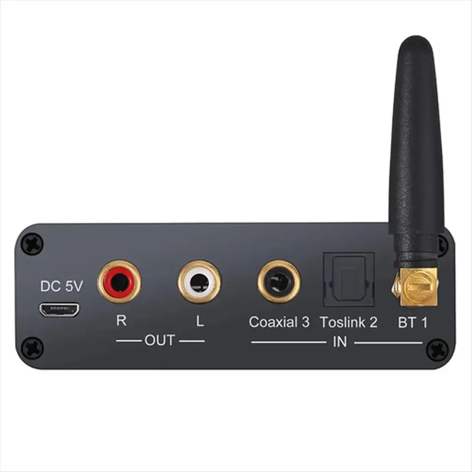 Conversor de Audio DAC HIFI + Bluetooth Rx RCA 3.5mm Amp 3.5 2