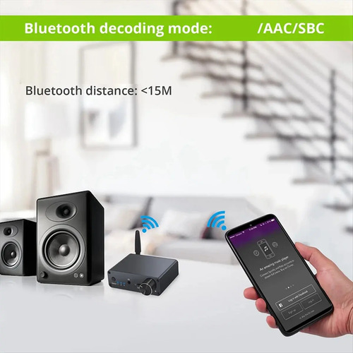 Conversor De Audio Dac Hifi + Bluetooth Rx Rca 3.5mm Amp 3.5 6