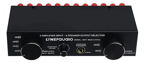 Conmutador Selector de Parlantes y Amplificador 2x4 Switch Hifi