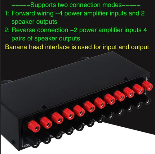 Conmutador Selector Parlantes Y Amplificador 2x4 Switch Hifi 7