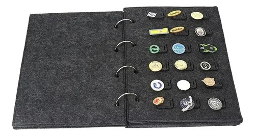 Organizador Para Pins Metalicos Exhibidor Fieltro Tipo Libro 2
