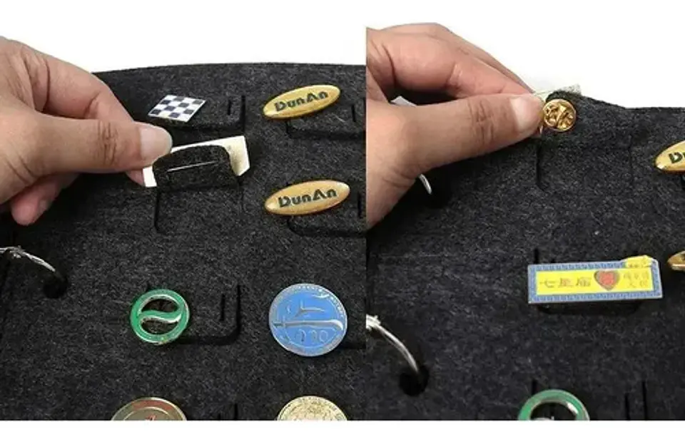 Organizador para Pins Metalicos Exhibidor Fieltro Tipo Libro 3