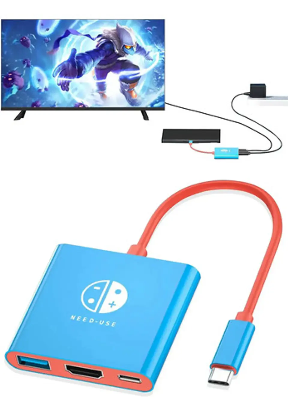 Hub Dock Usb C a Hdmi Compatible con Nintendo Switch 4k 2k 2