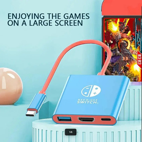 Hub Dock Usb C A Hdmi Compatible Con Nintendo Switch 4k 2k 4