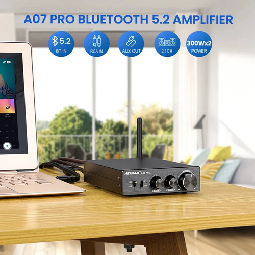 Amplificador De Audio Aiyima A07 Pro Hifi Bluetooth 36v/6a 5