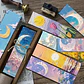 Set 30 Marcador de Página Pinturas Óleo Flores Luna Paisajes - Miniatura 3