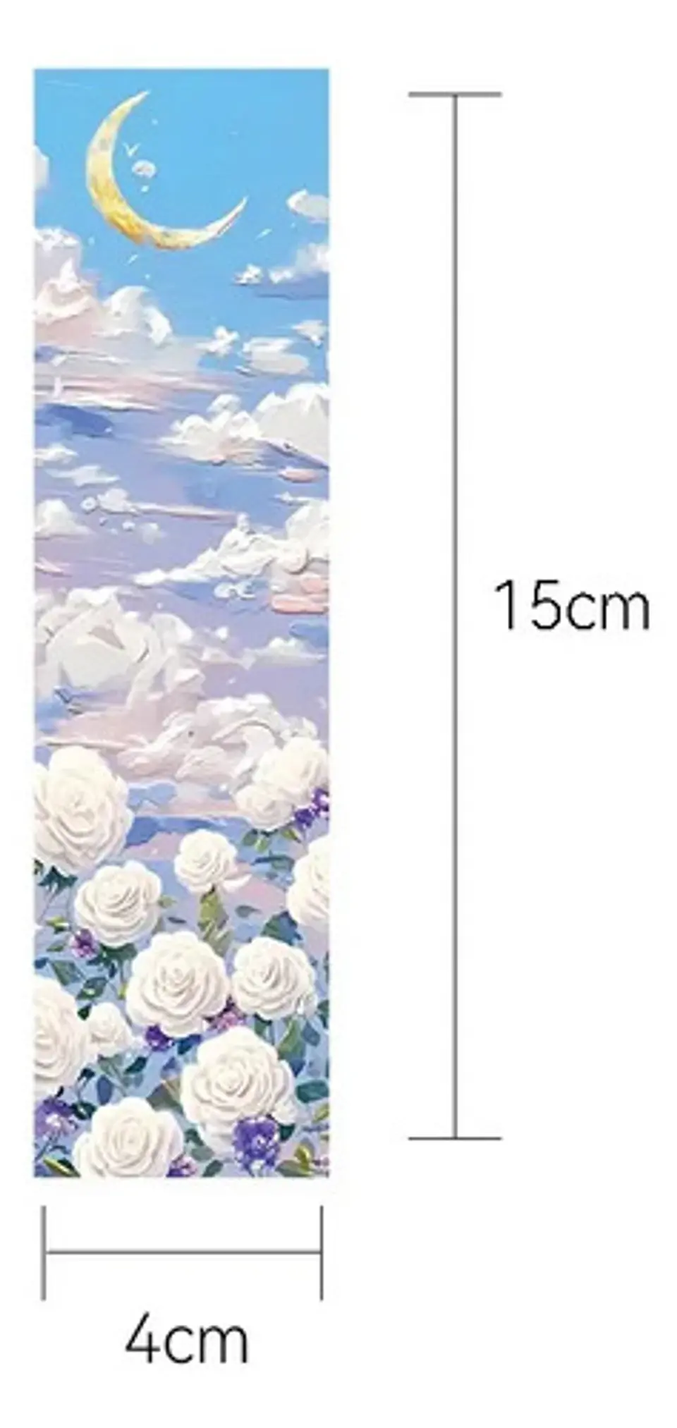 Set 30 Marcador de Página Pinturas Óleo Flores Luna Paisajes 6