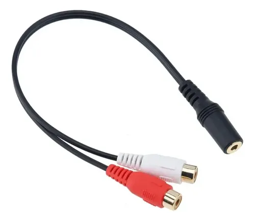 Adaptador De Conectores Audio Estéreo Rca A 3.5mm Hembras 1