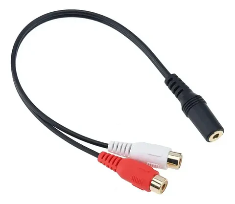 Adaptador De Conectores Audio Estéreo Rca A 3.5mm Hembras