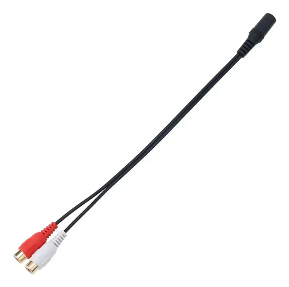 Adaptador de Conectores Audio Estéreo Rca A 3.5mm Hembras 3
