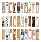 Set 30 Marcador De Página Libros Razas De Perros Perritos - Miniatura 1