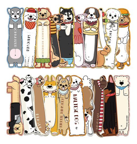 Set 30 Marcador De Página Libros Razas De Perros Perritos 2