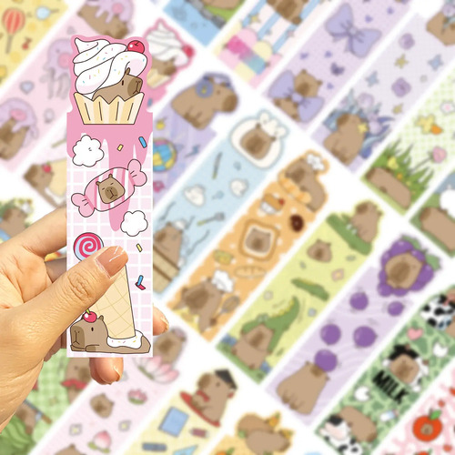 Set 30 Piezas Marcador De Página Libro Capibaras Y Animales 2