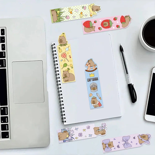 Set 30 Piezas Marcador De Página Libro Capibaras Y Animales 4