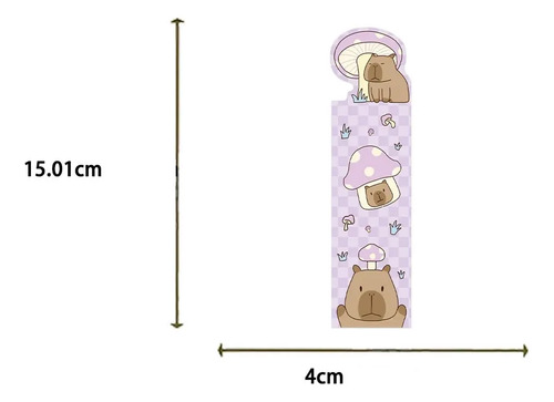 Set 30 Piezas Marcador De Página Libro Capibaras Y Animales 5