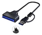 Adaptador USB 3.0 y USB-C a Sata Disco Duro SSD + Fuente 12V - Miniatura 1