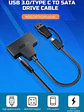 Adaptador USB 3.0 y USB-C a Sata Disco Duro SSD + Fuente 12V - Miniatura 3