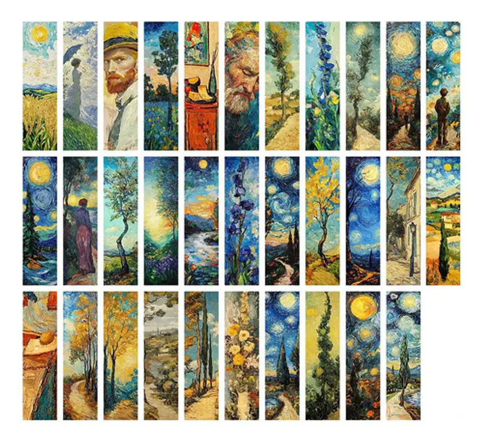 Set 32 Marcador de Página Van Gogh Oil Arte en Oleo Pinturas 1