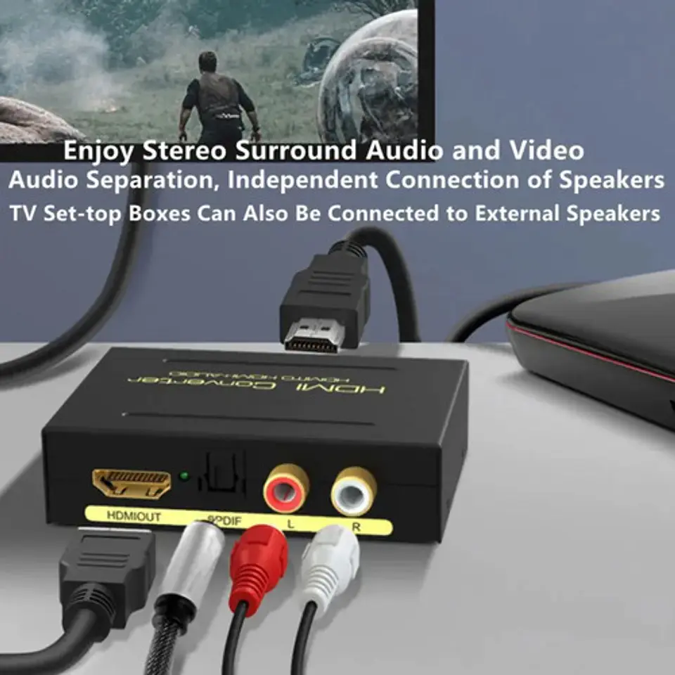 Extractor de Audio HDMI Digital a Óptico SPDIF y RCA 2.1 5.1 5