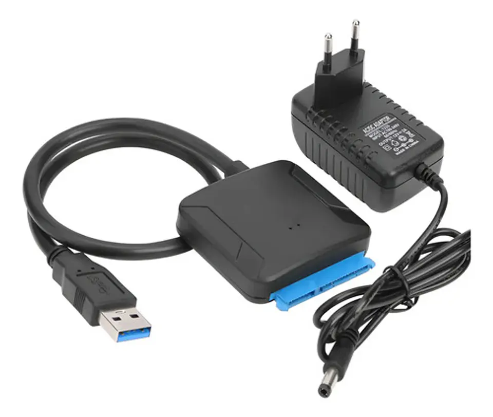 Adaptador USB 3.0 a Sata Disco Duro SSD 2.5 y 3.5 con Fuente 1