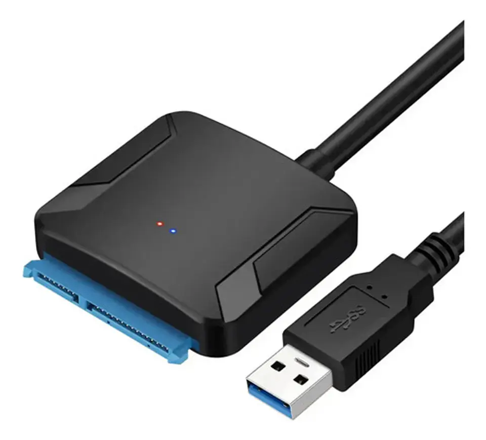 Adaptador USB 3.0 a Sata Disco Duro SSD 2.5 y 3.5 con Fuente 2
