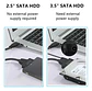 Adaptador USB 3.0 a Sata Disco Duro SSD 2.5 y 3.5 con Fuente - Miniatura 6