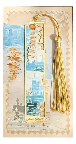 Marcador De Página Impresión Sol Naciente Claude Monet Metal 1