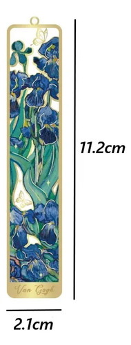 Marcador De Página Paisaje Marino Van Gogh Metal Dorado 5