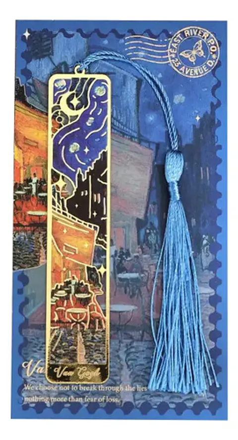 Marcador De Página Terraza De Café Por La Noche Van Gogh