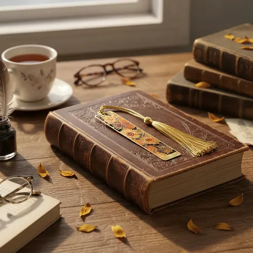 Marcador De Página Girasoles Van Gogh Metal Dorado Sunflower 2