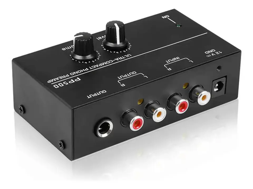 Preamplificador Phono PP500 Control Volumen y Nivel RCA 1/4  1