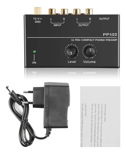 Preamplificador Phono Pp500 Control Volumen Y Nivel Rca 1/4  7