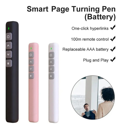 Presentador Diapositivas Puntero Láser Pen Slide Rosado Ppt 2