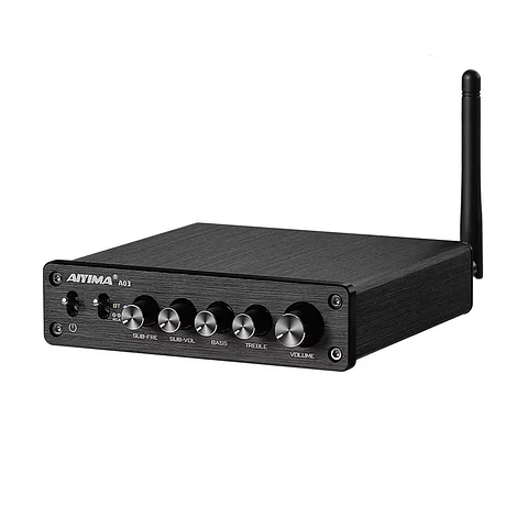 Amplificador de Sonido Aiyima A03 2.1 Bt 50wx2 + 100w Hifi