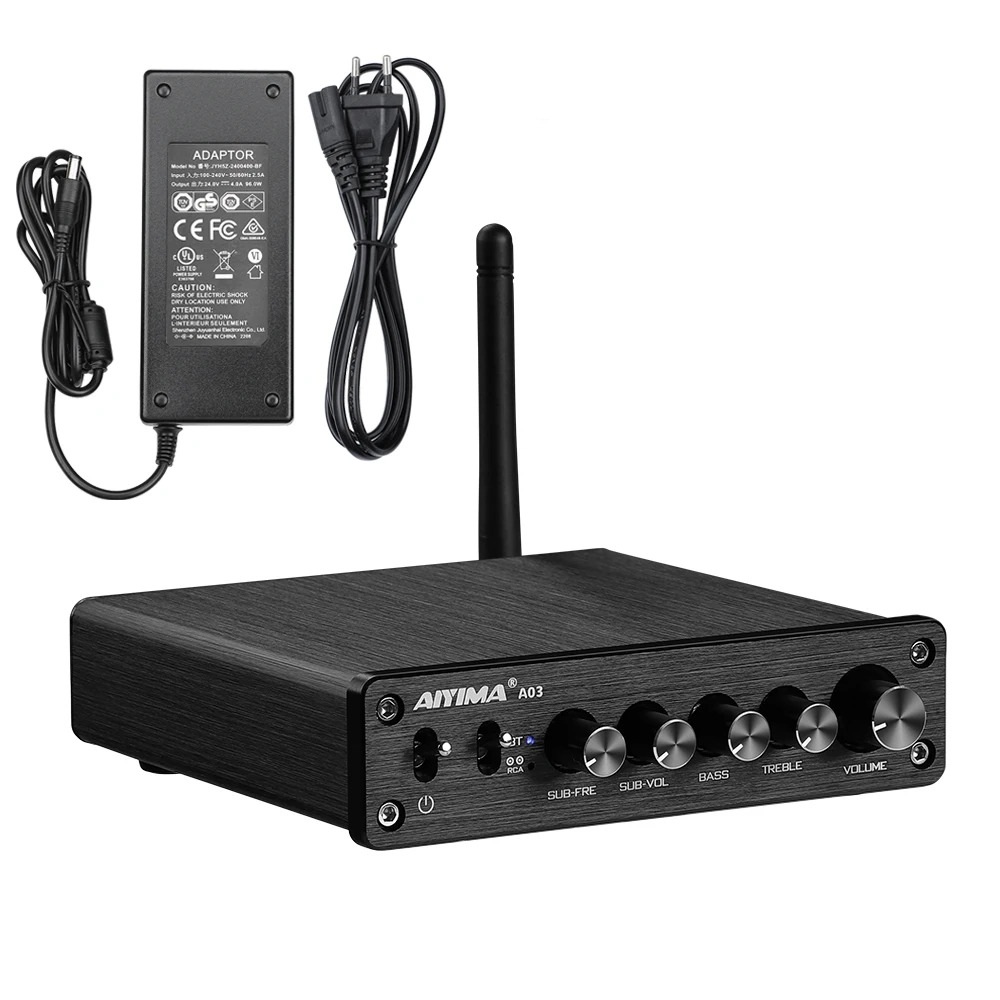 Amplificador de Sonido Aiyima A03 2.1 Bt 50wx2 + 100w Hifi 5