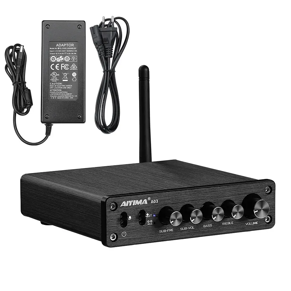Amplificador de Sonido Aiyima A03 2.1 Bt 50wx2 + 100w Hifi 5