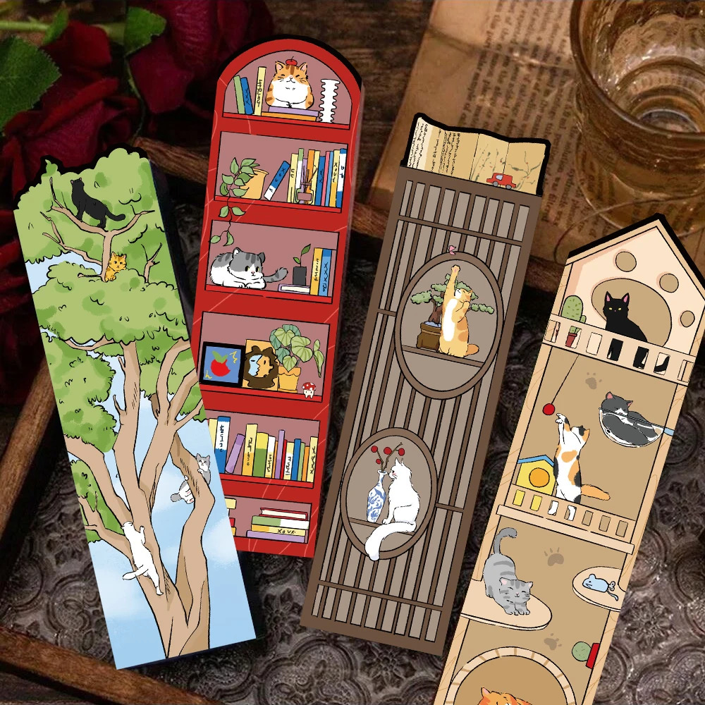Set 30 Piezas Marcador de Página Libro Gatitos Divertidos Tiernos 2