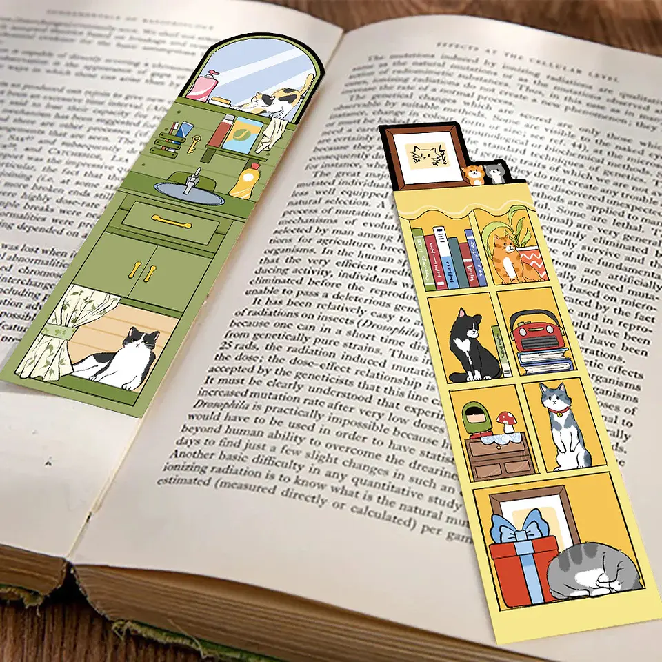 Set 30 Piezas Marcador de Página Libro Gatitos Divertidos Tiernos 4