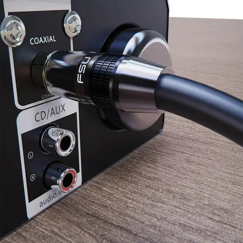 Cable RCA FSU Coaxial Digital Subwoofer 1m Audio Hifi 100cm negro y rojo 5