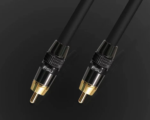 Cable RCA FSU Coaxial Digital Subwoofer 1m Audio Hifi 100cm negro y rojo 9