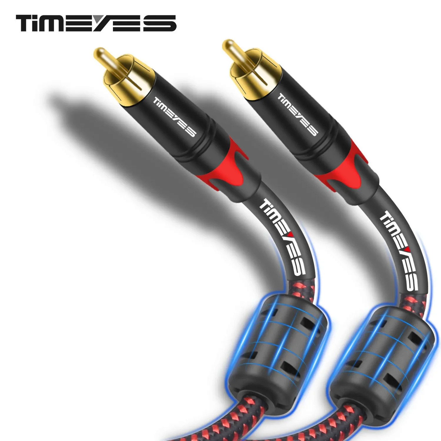 Cable RCA TimEYES 2 Metros Blindado Subwoofer Audio Hifi 2m 2
