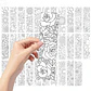Set 32 marcador de Página flores dibujos para colorear - Miniatura 5