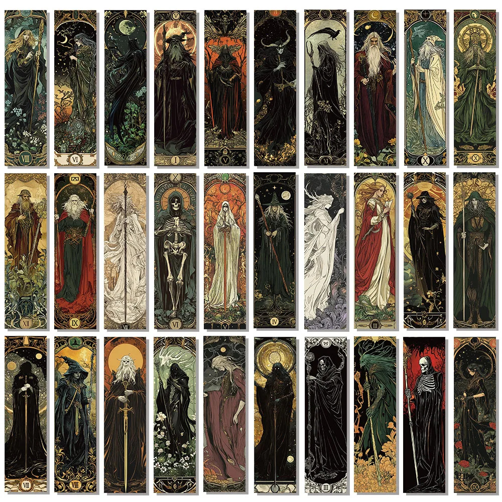 Set 30 Marcador de Página Estilo Gótico Oscuro Magia 1