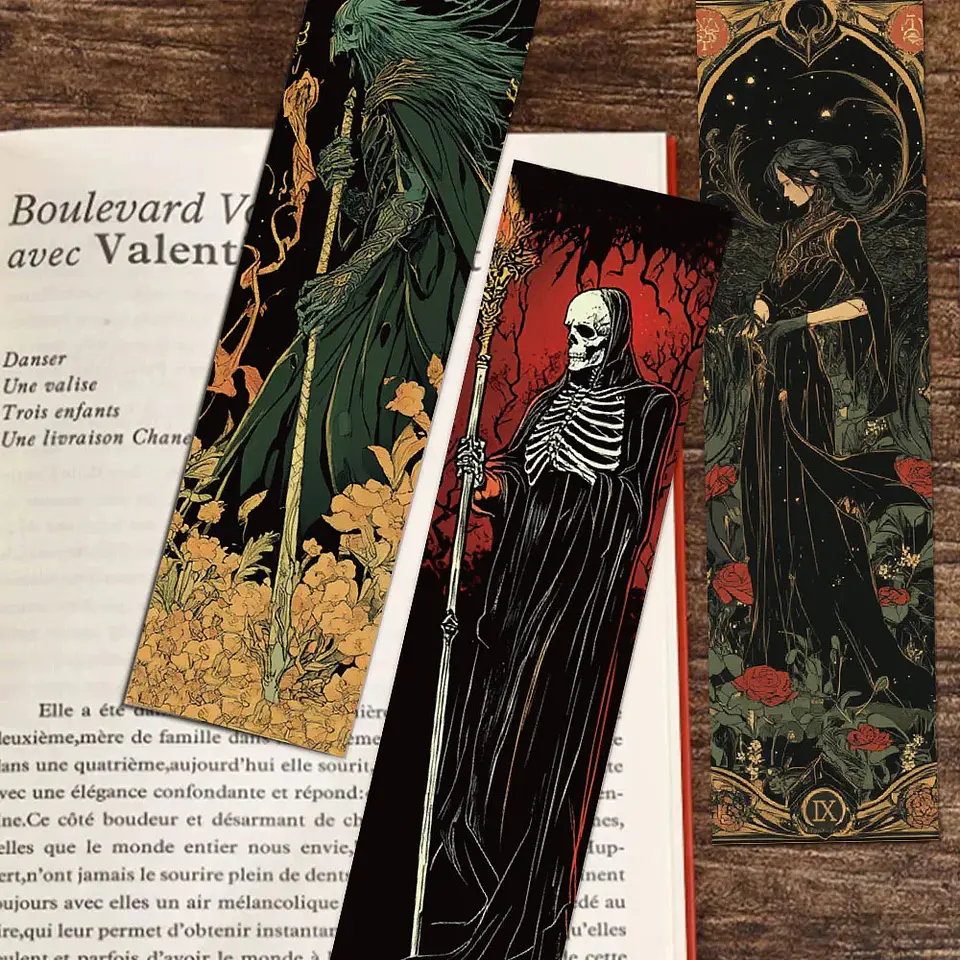 Set 30 Marcador de Página Estilo Gótico Oscuro Magia 5